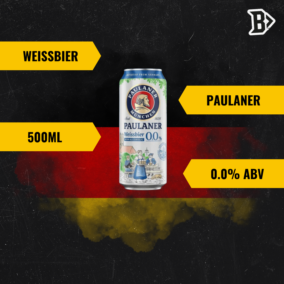German Alcohol-Free Wheat Beer Paulaner & Erdinger Mixed Case 500ml Cans 0.0% ABV (12 Pack)