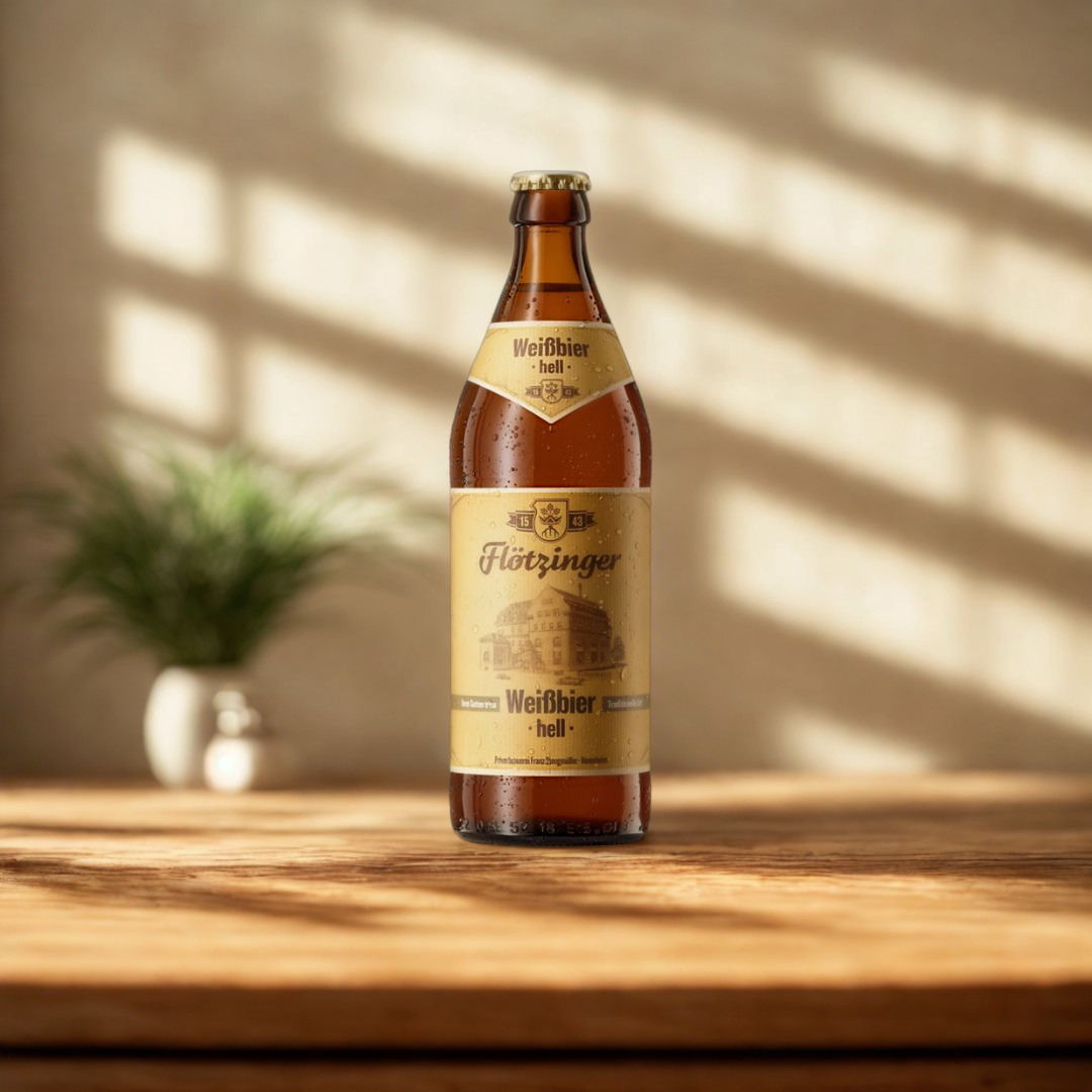 Flotzinger Weissbier Hell German Wheat Beer 500ml Bottles – 5.3% ABV (Multipack)
