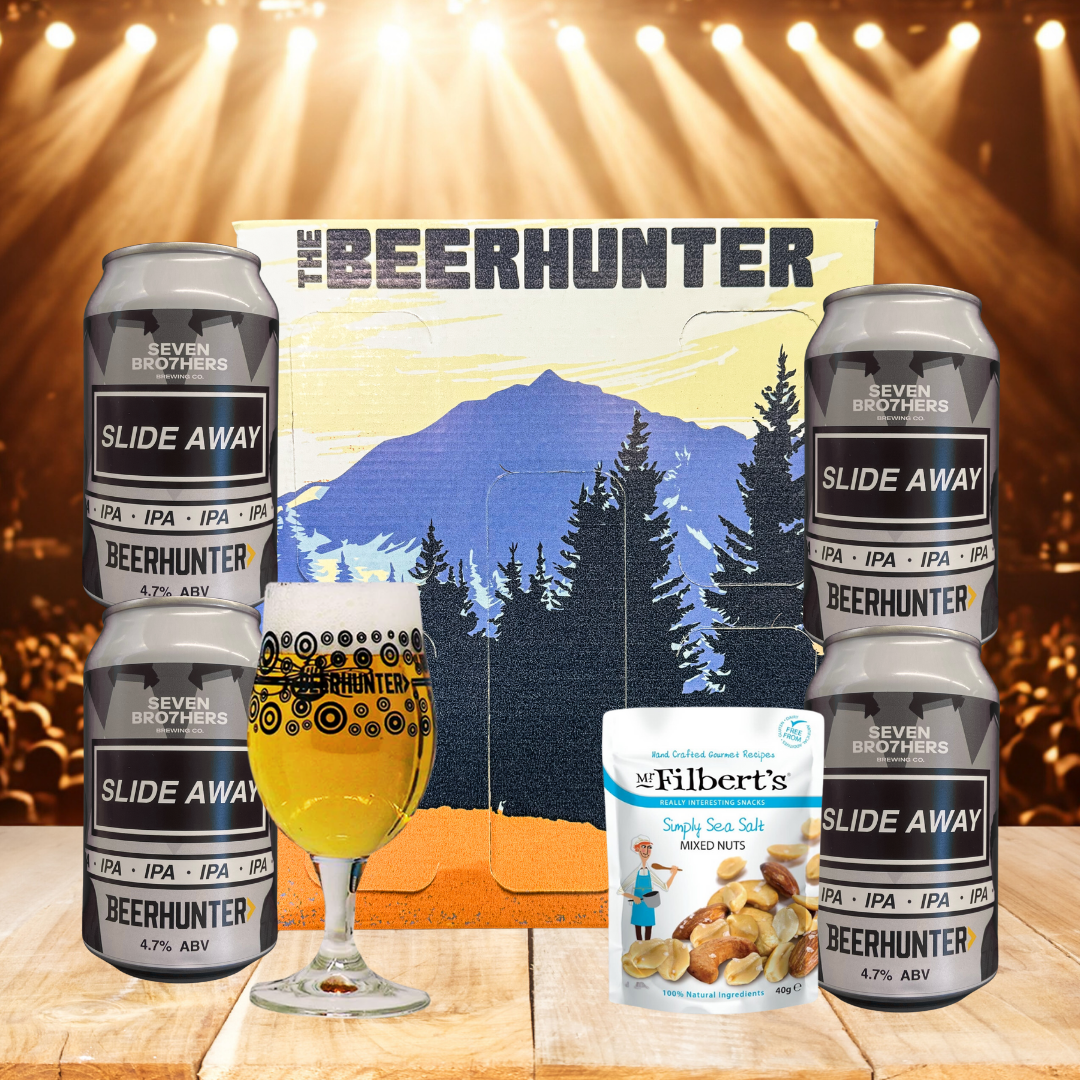 Brian Cannon Designed Seven Bro7hers x Beerhunter Slide Away IPA 4.7% 330ml Gift Set with Glass
