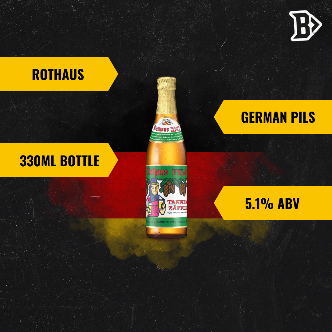 Rothaus German Tannenzäpfle Pils 330ml Bottles - 5.1% ABV (12 Pack)