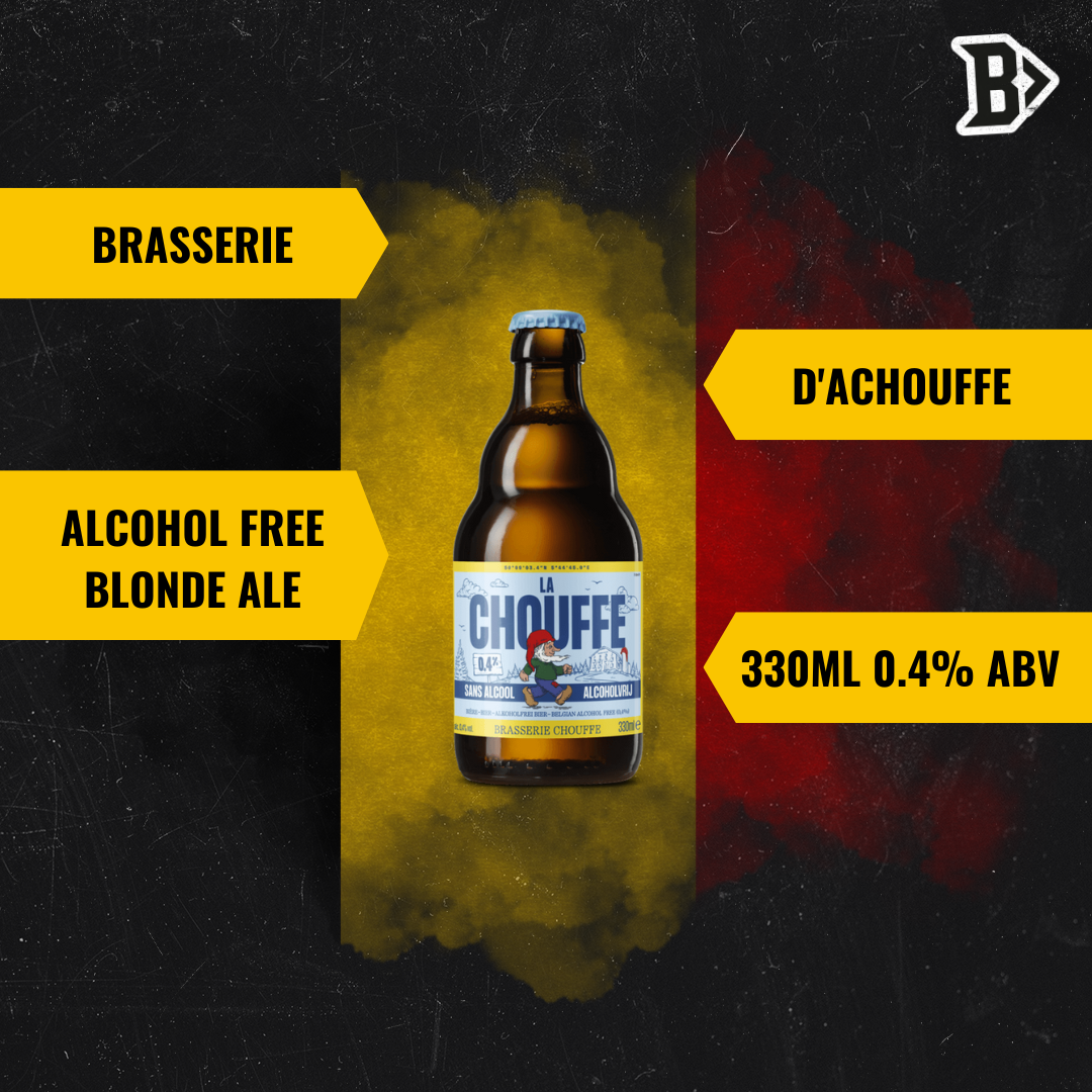 La Chouffe Belgian Alcohol-Free Blonde Ale 330ml Bottles - ABV 0.4% (Multipack)