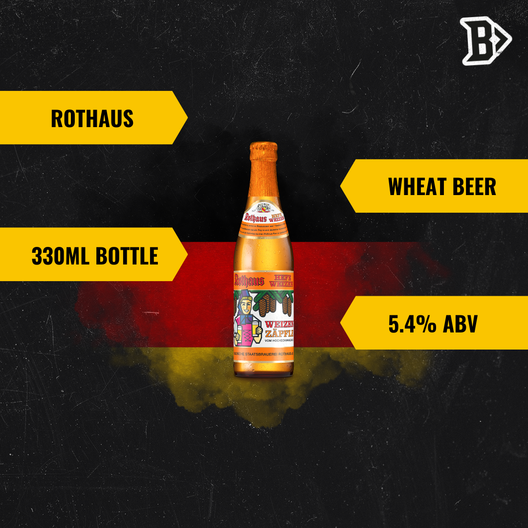 Rothaus German Wheat Beer Weizenzäpfle 330ml Bottles - 5.4% ABV (12 Pack)
