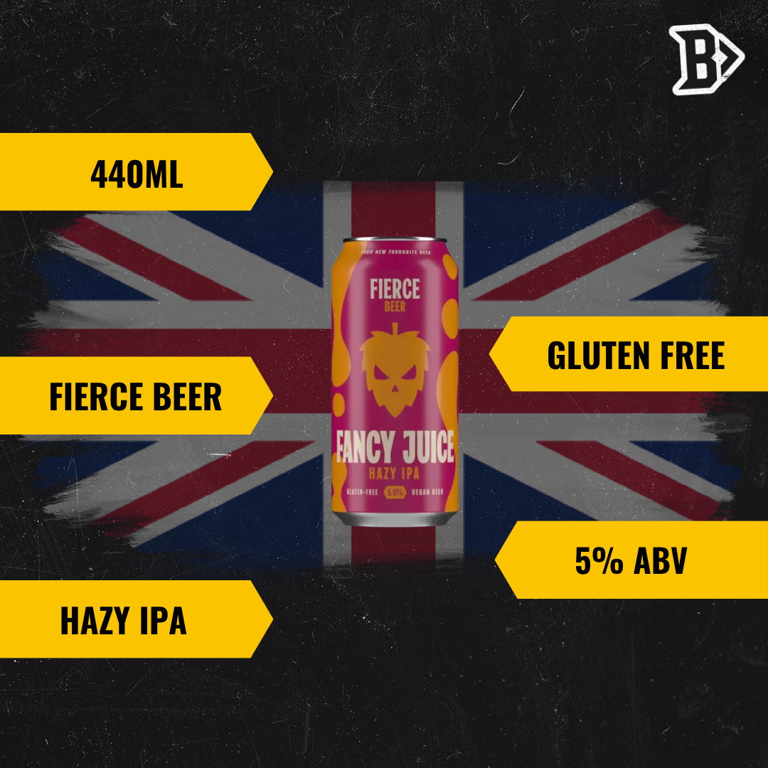Fierce Beer Gluten Free IPA Fancy Juice 440ml Can - 5% ABV (8 Pack)