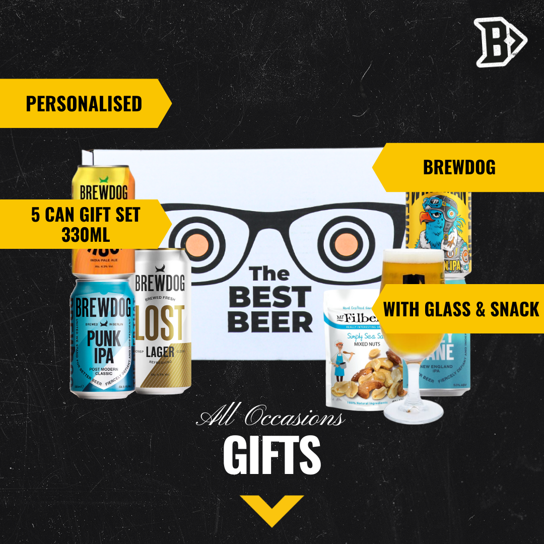 Brewdog Craft Beer 5 Can Gift Pack with Glass (5 x 330ml)