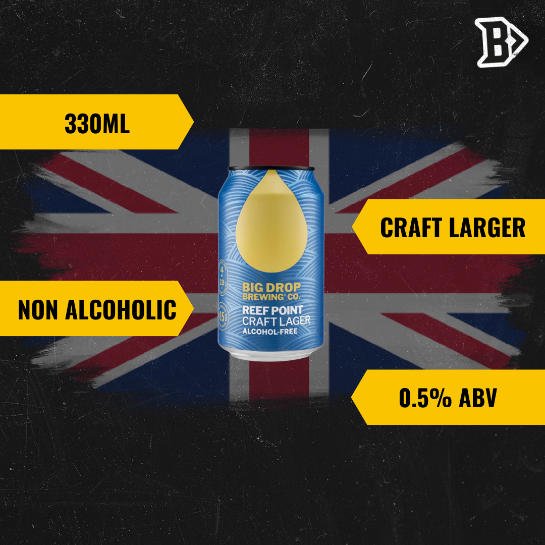 Big Drop Reef Point Non-Alcoholic Lager 330ml Cans - 0.5% ABV (Multipack)