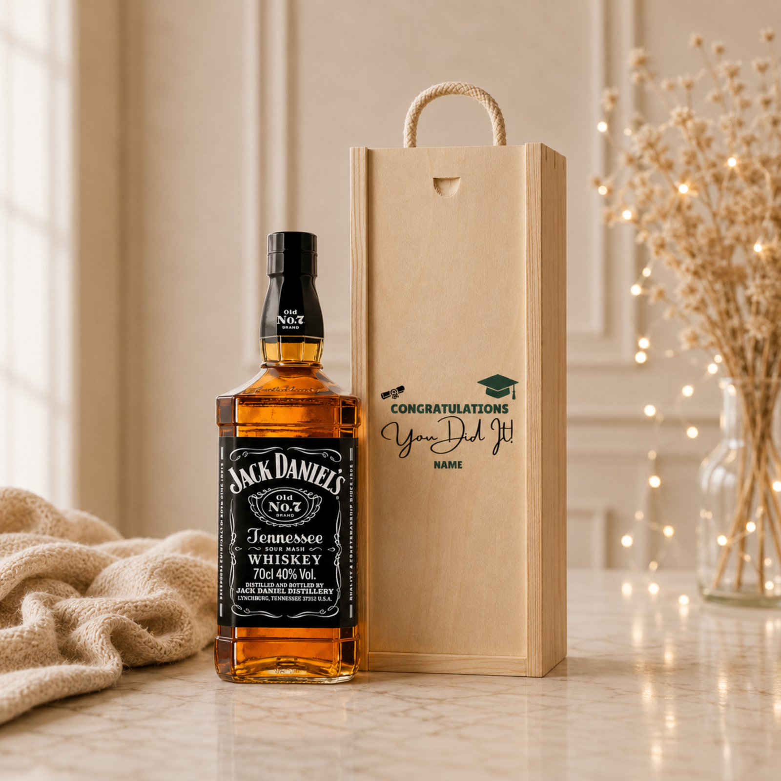 Personalised Graduation Spirit Gift Set – Premium Spirits Selection with Personalised Lid