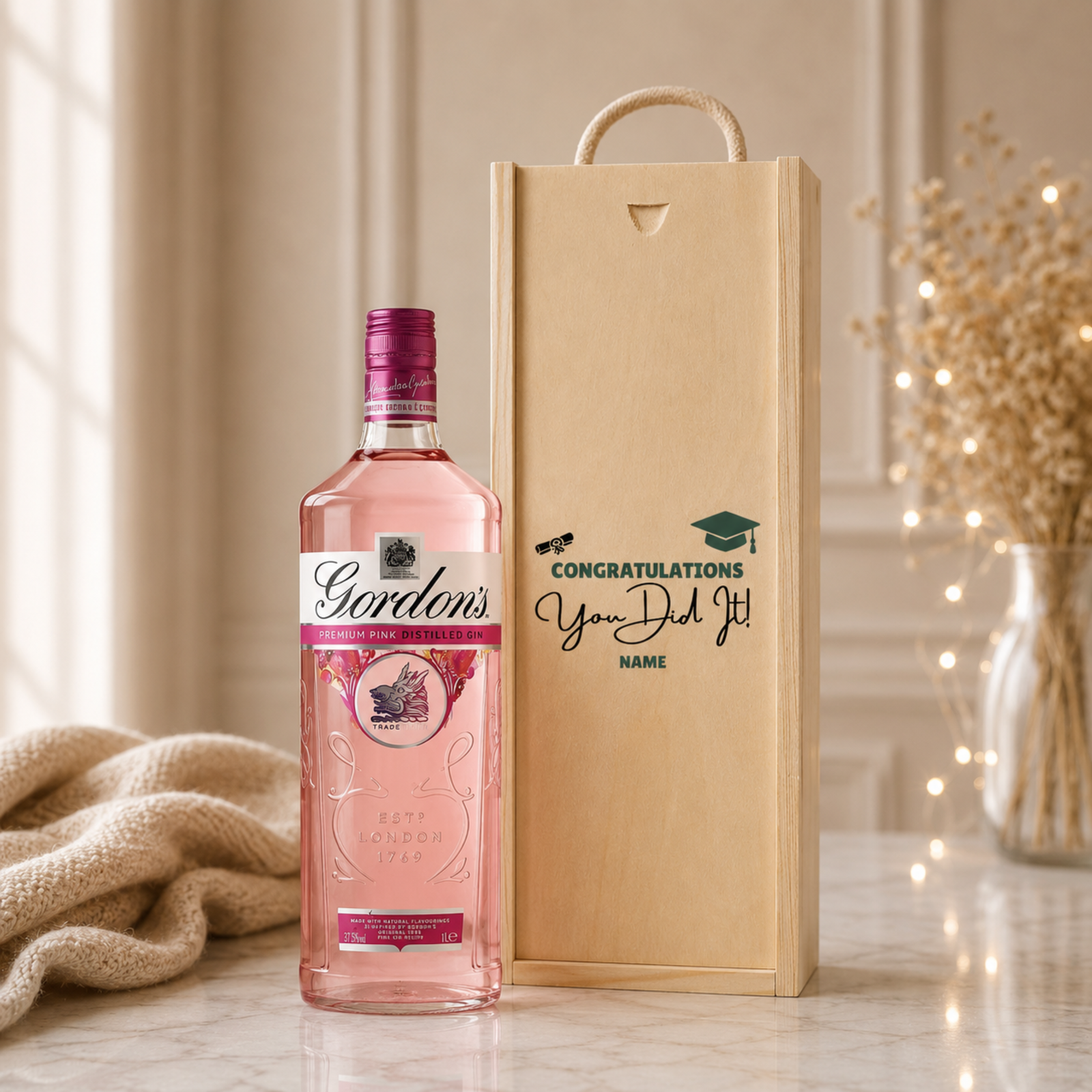 Personalised Graduation Spirit Gift Set – Premium Spirits Selection with Personalised Lid