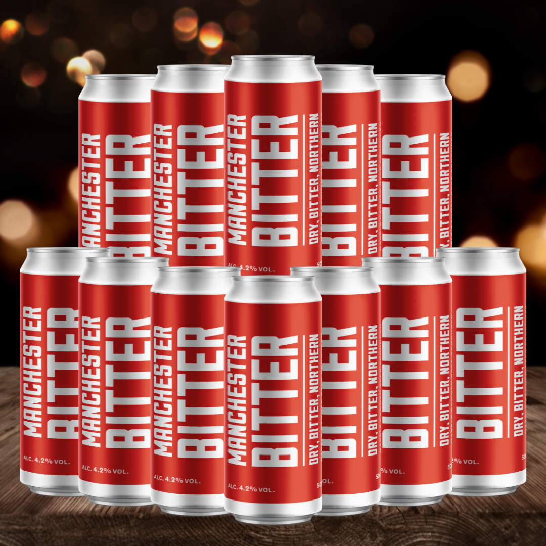 Manchester BITTER English Bitter 500 ml Cans – ABV 4.2% (12 Pack)