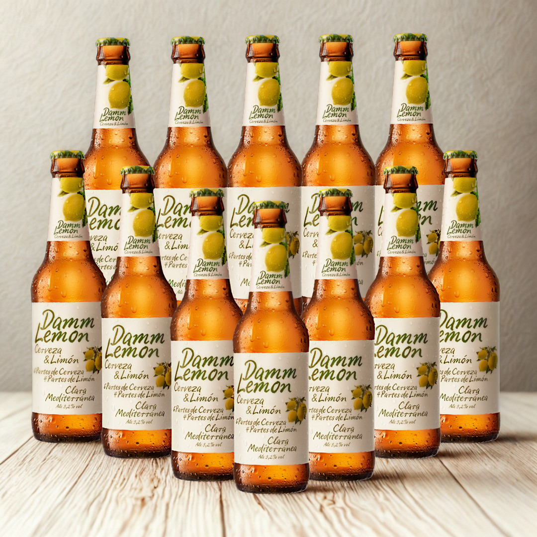 Damm Lemon Cerveza & Limon Radler 330ml Bottles 3.2% ABV (Multipack)