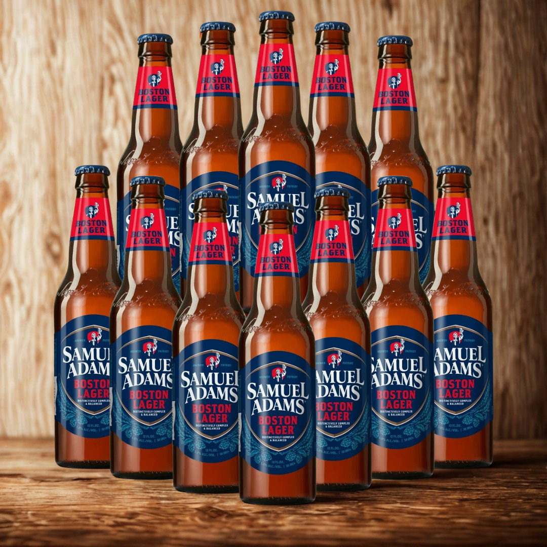 Samuel Adams American Boston Lager 355ml Bottles - 5.0% ABV (12 pack)