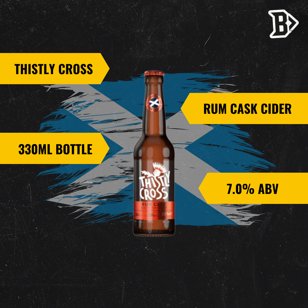 Thistly Cross Scottish Rum Cask Cider 330ml Bottles - 7% ABV (12 Pack)