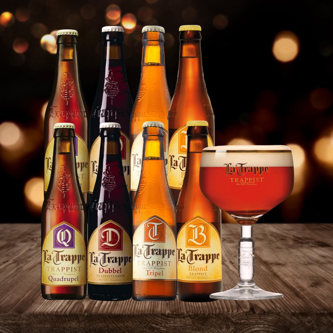 La Trappe Trappist Beer Mixed 8 Pack with FREE Chalice Glass