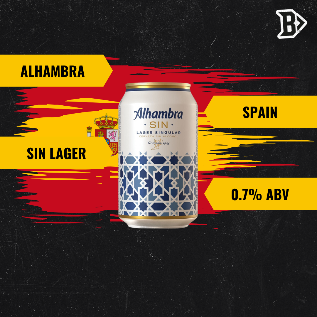 Alhambra Sin 12 Spanish Alcohol Free Lager 330ml Cans - 0.7% ABV (Multipack)