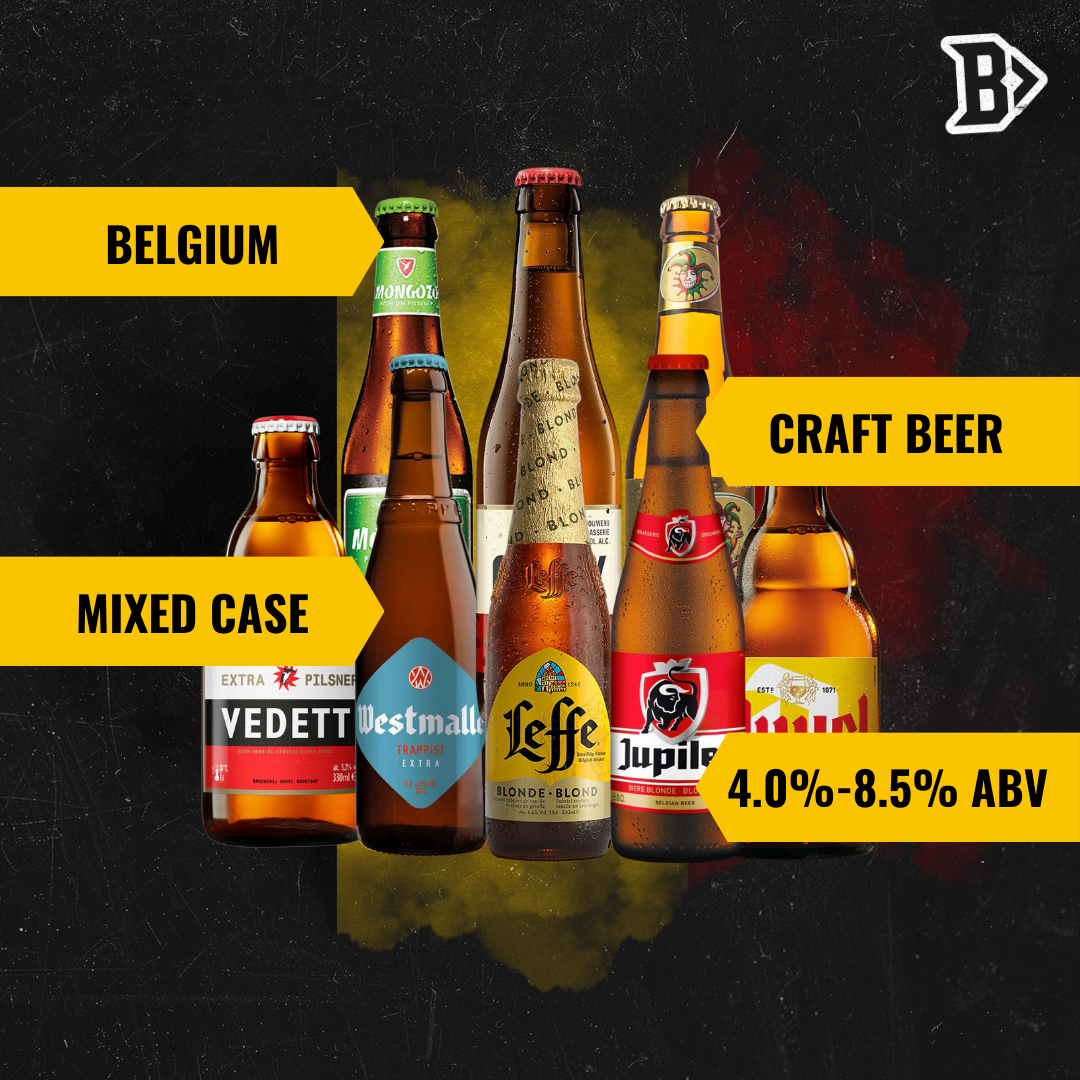 Belgium Breweries Craft Beer 330ml Mixed Beer Selection with Free Duvel Glass (8 Pack)