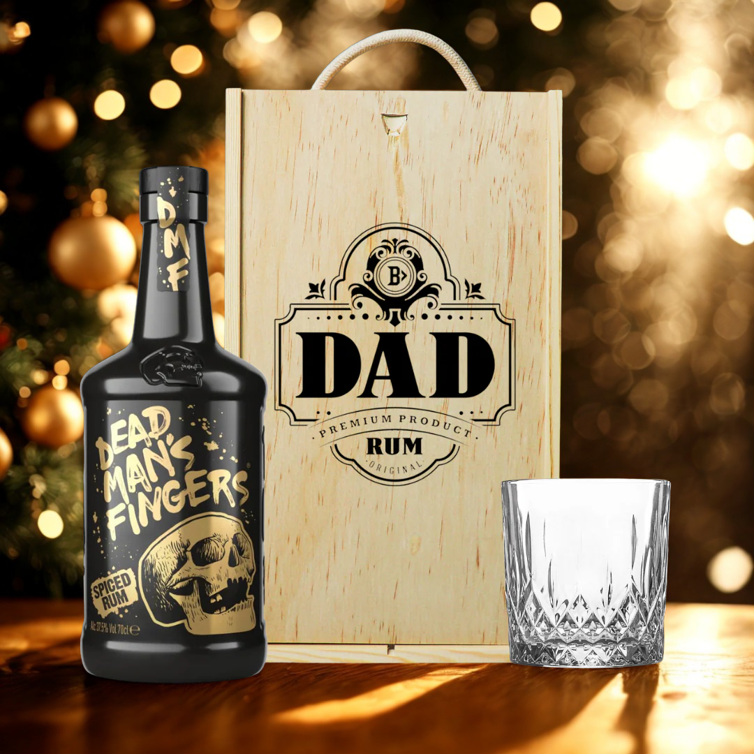 Best Dad Dead Mans Fingers Spiced Rum Gift Set with Glass - 70cl