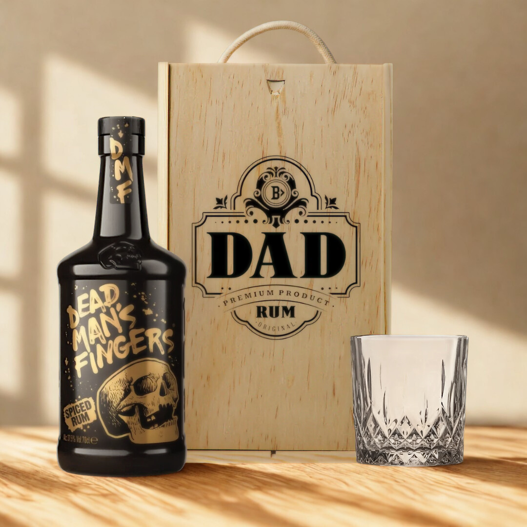 Best Dad Dead Mans Fingers Spiced Rum Gift Set with Glass - 70cl