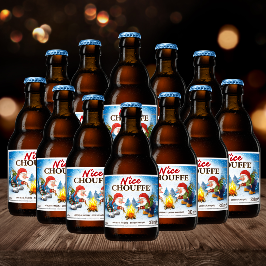 Brasserie d’Achouffe N'ice Belgian Dark Beer 330ml Bottles - 10.0% ABV (12 Pack) - BEERHUNTER