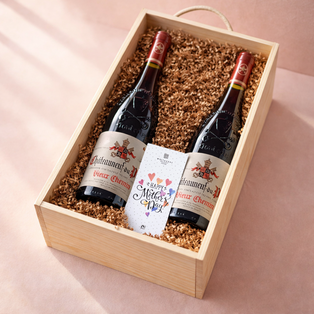 Mother’s Day Châteauneuf-du-Pape Wine Gift Set with Chocolate (2 x 75cl)