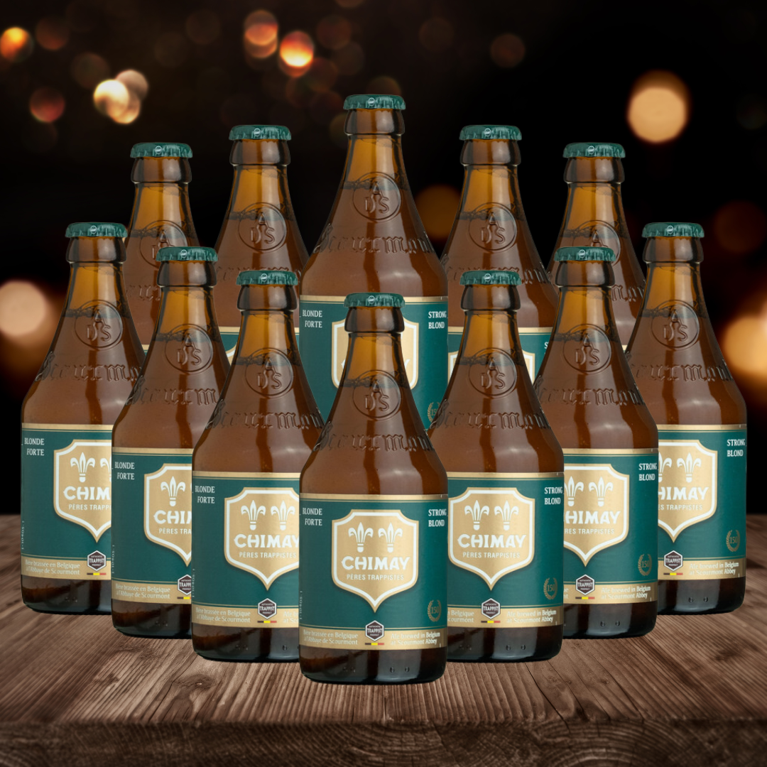 Chimay Green 150 Belgian Trappist Blonde 330ml Bottles - 10.0% ABV (12 Pack) - BEERHUNTER