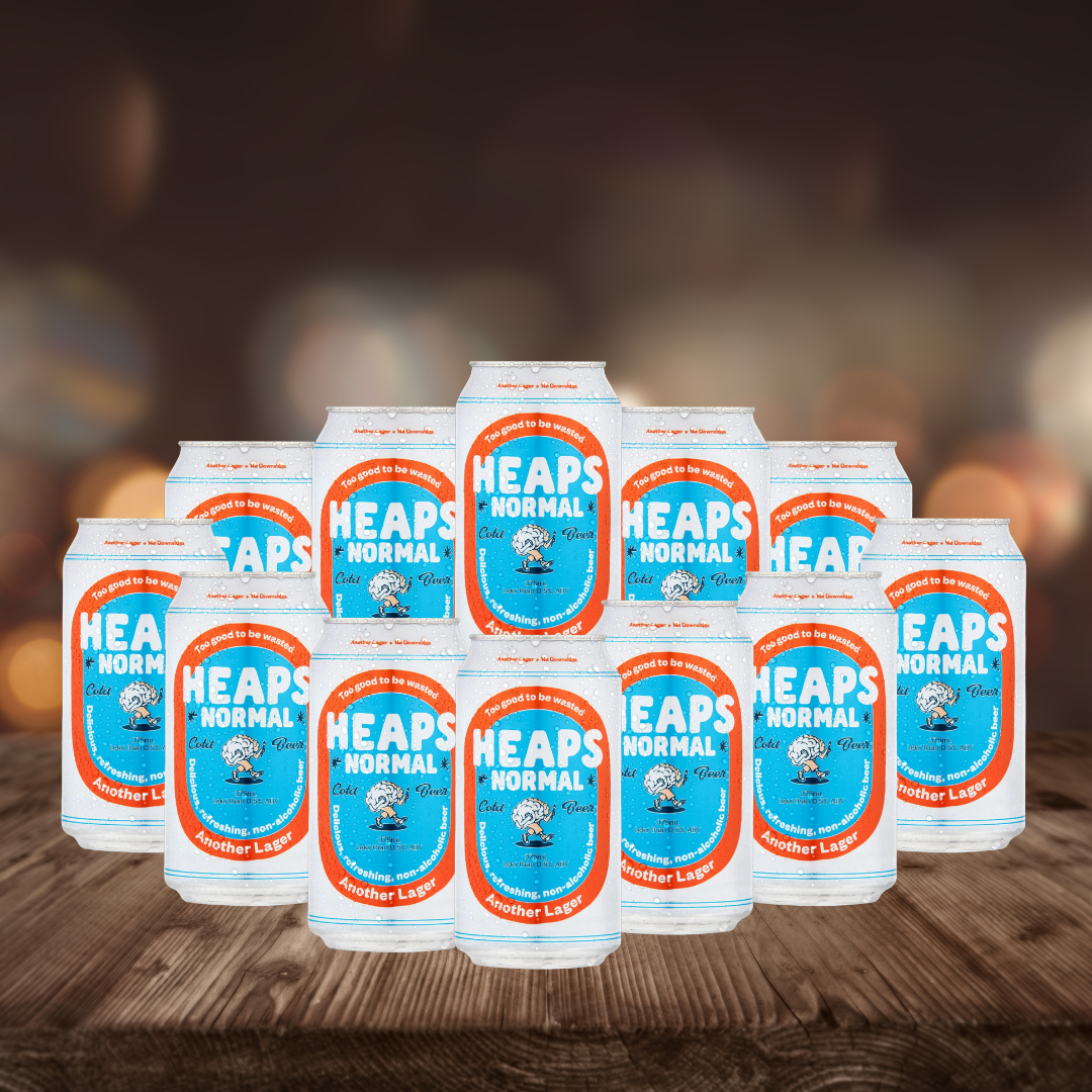 Heaps Normal Another Lager Non-alcoholic 375ml Cans - 0.5% ABV (Multipack)