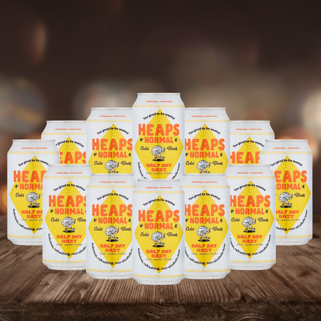 Heaps Normal Half Day Hazy Non-Alcoholic Hazy Pale Ale 375ml Cans - 0.5% ABV (12 Pack)
