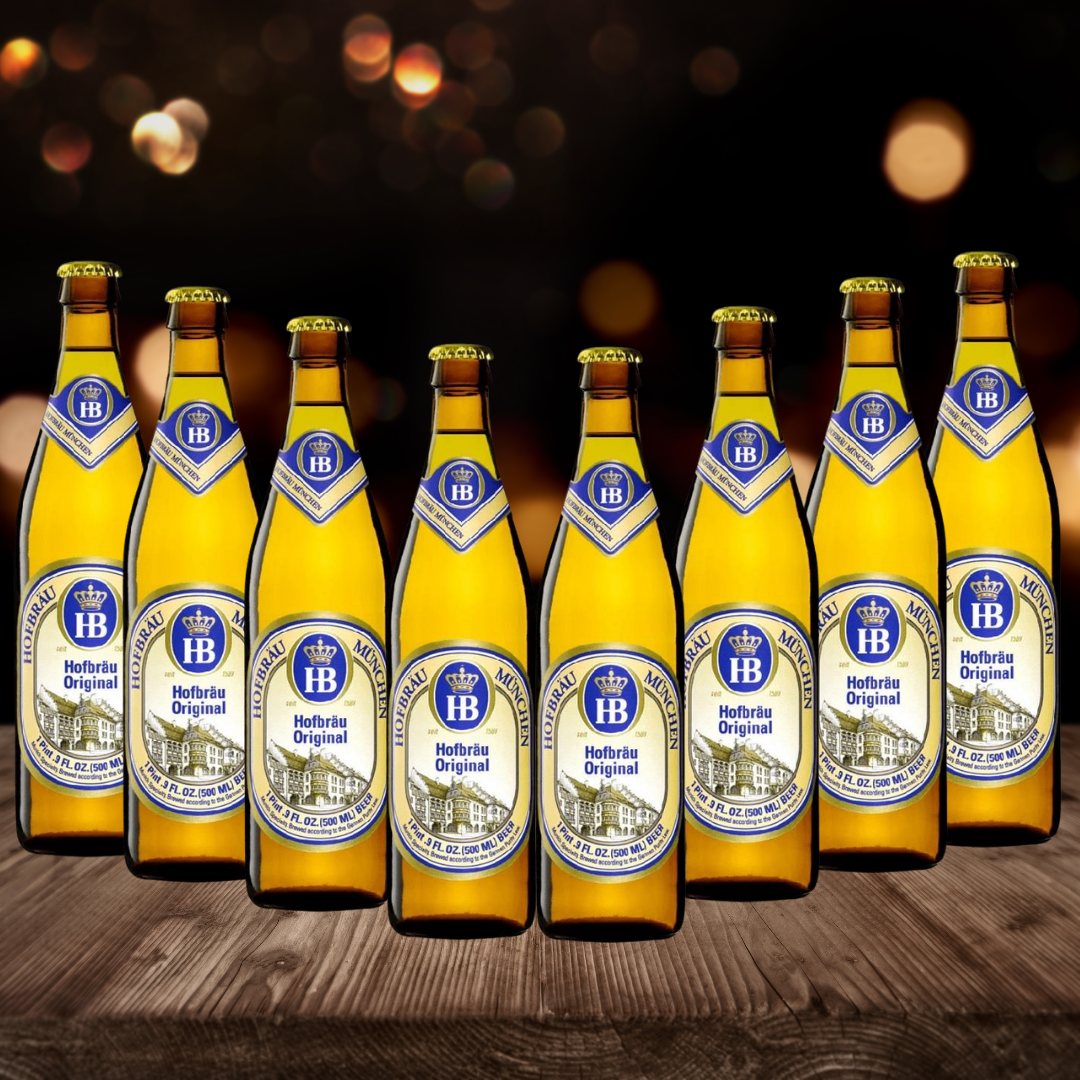 Hofbräu Original German Lager Helles 500ml Bottles - 5.1% ABV (Multipack)