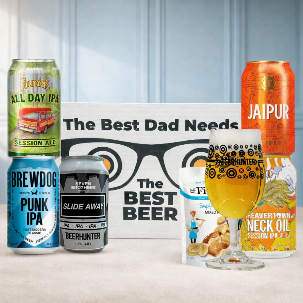 IPA Craft Beer 'Best Dad' 5 Can Gift Pack with Glass
