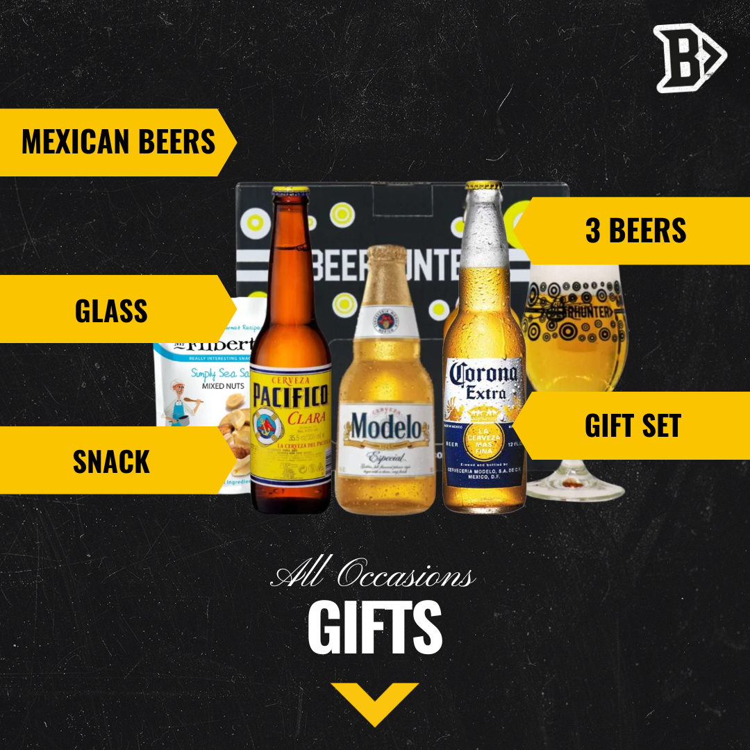 Introduction to Mexican Lager Gift Set with Beerhunter Glass (3 Pack) - BEERHUNTER
