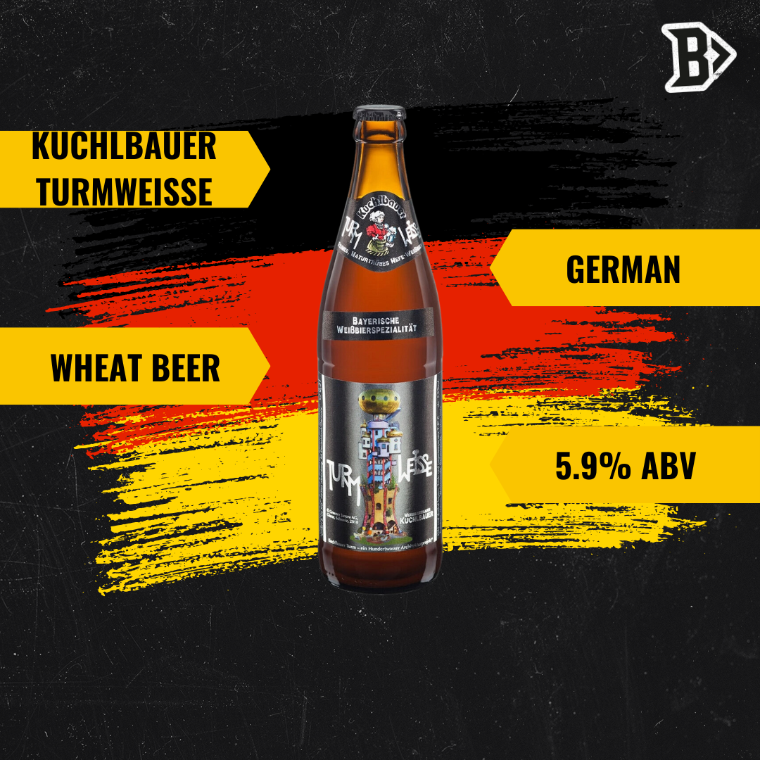 Kuchlbauer Turmweisse German Wheat Beer 500ml Bottles - 5.9% ABV (12 Pack)