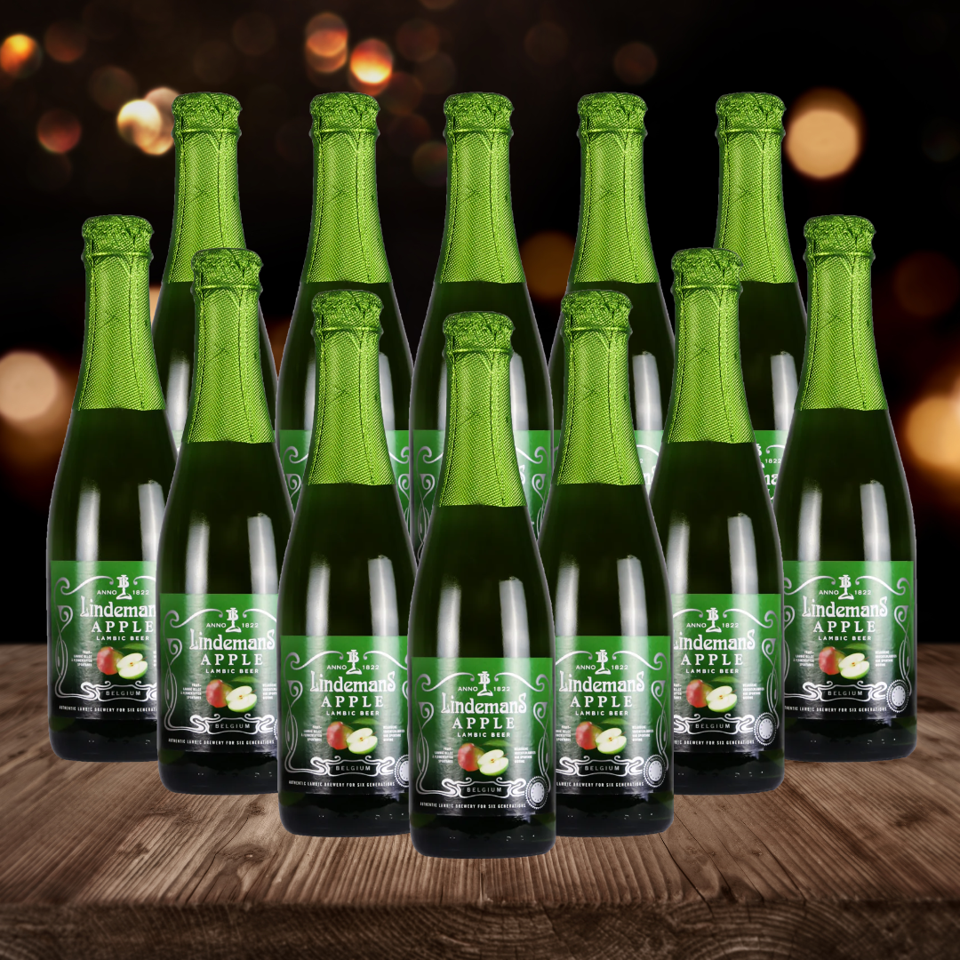 Lindemans Apple Belgian Lambic Fruit Low Alcohol Beer 355ml Bottles - 3.5% ABV (12 Pack) - BEERHUNTER
