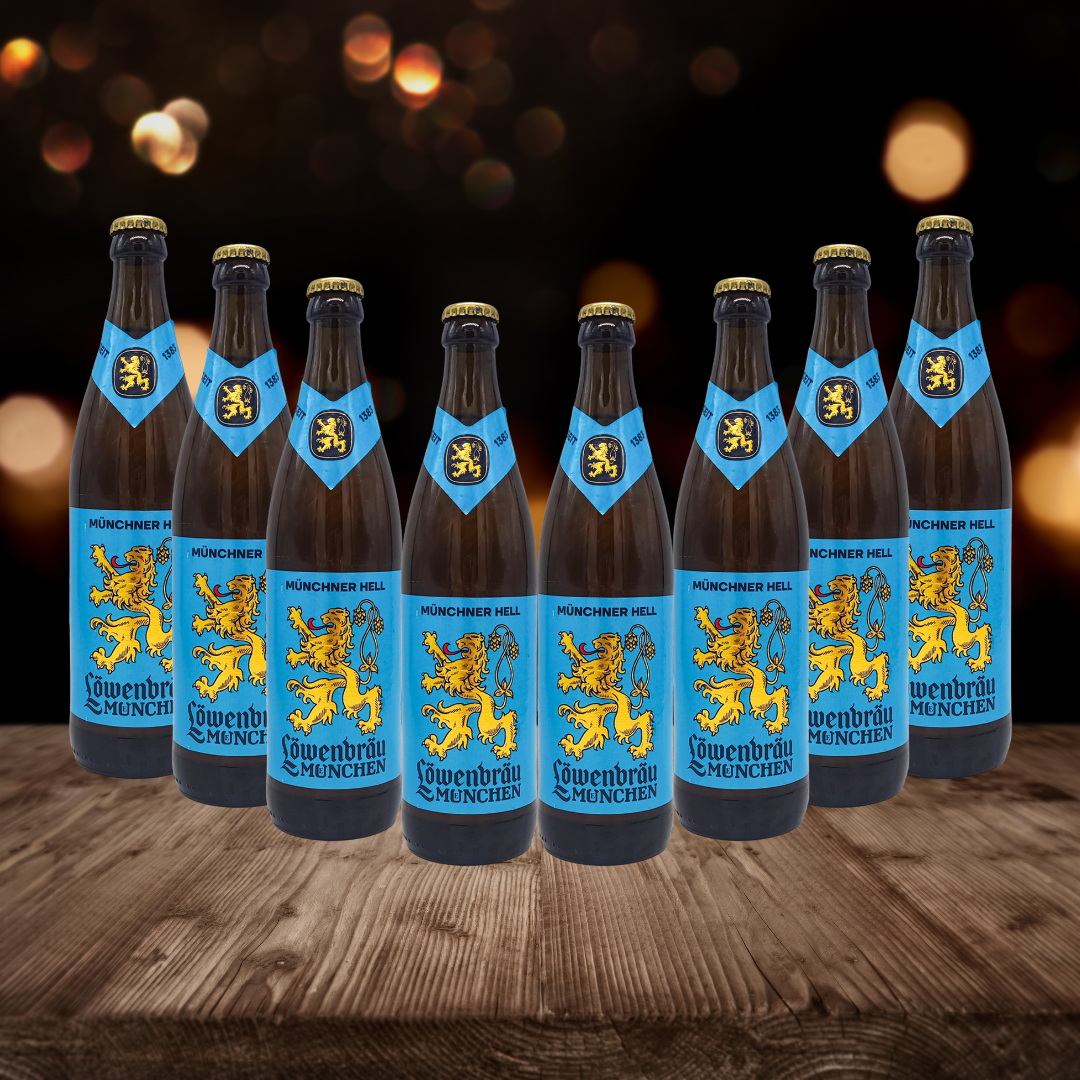 Löwenbräu Original German Helles Lager 500ml Bottles - 5.2% ABV (Multipack)