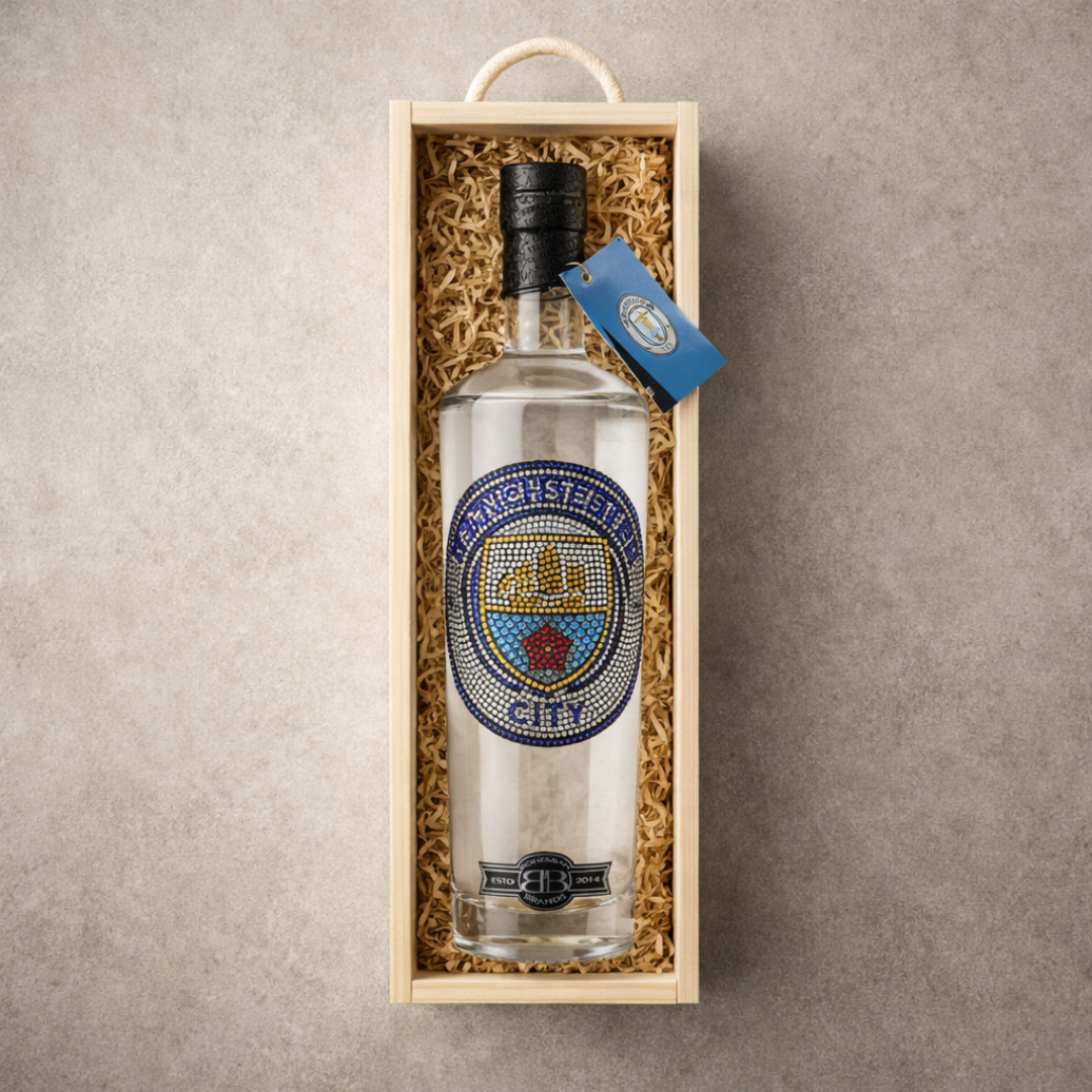 Manchester City Vodka in Personalised 'Champions' Presentation Box (70cl)