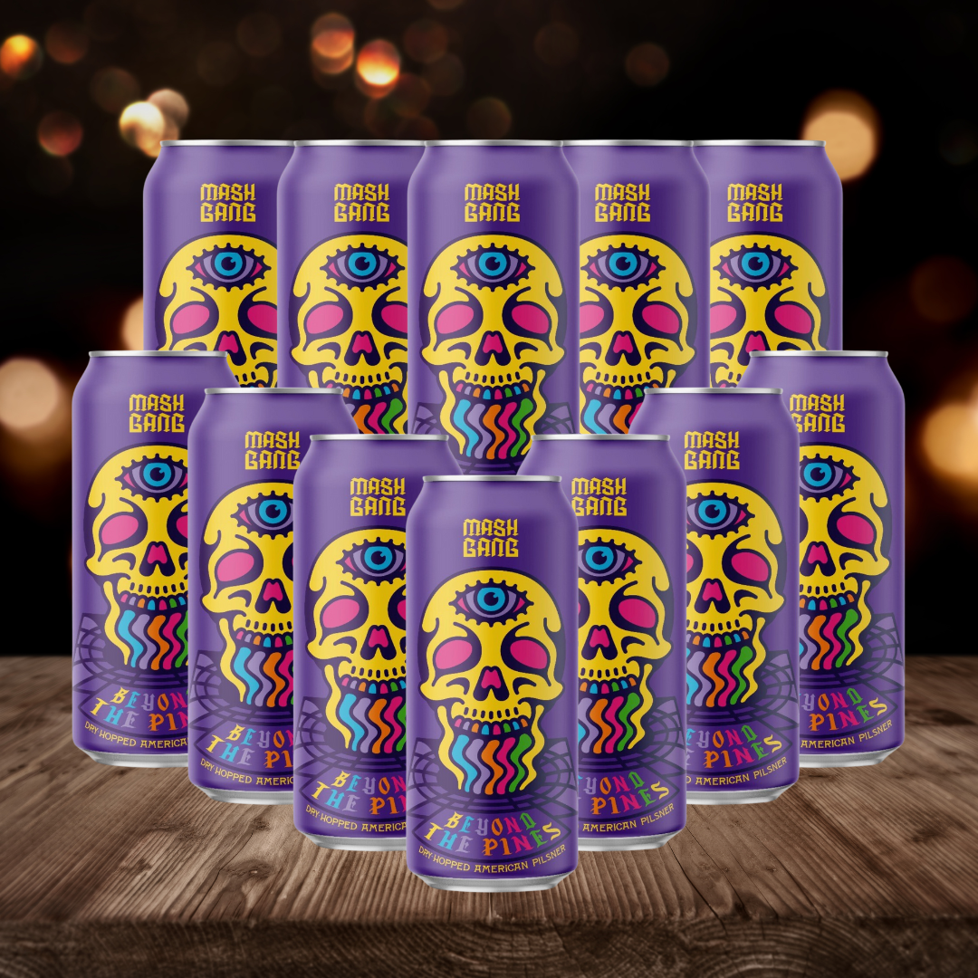 Mash Gang Beyond The Pines American Low Alcohol Pilsner 440ml Cans - 0.5% ABV (12 Pack)