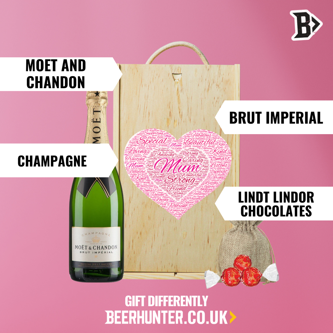 Mum Moët & Chandon Brut Champagne Gift Set with Lindor Chocolates (75cl)