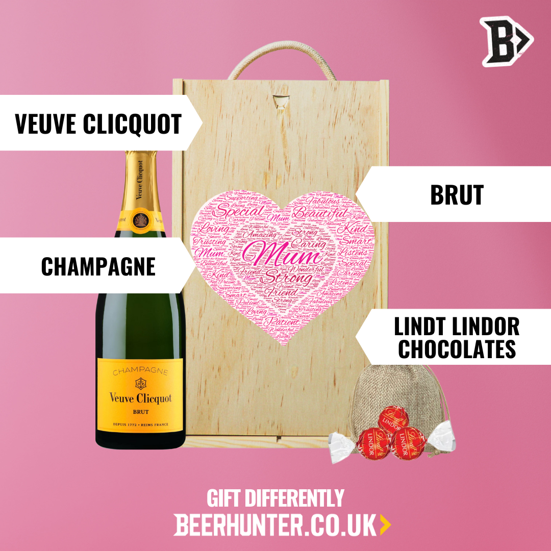 Veuve Clicquot Yellow Label Champagne Mum Gift Set with Lindor Chocolates (75cl)