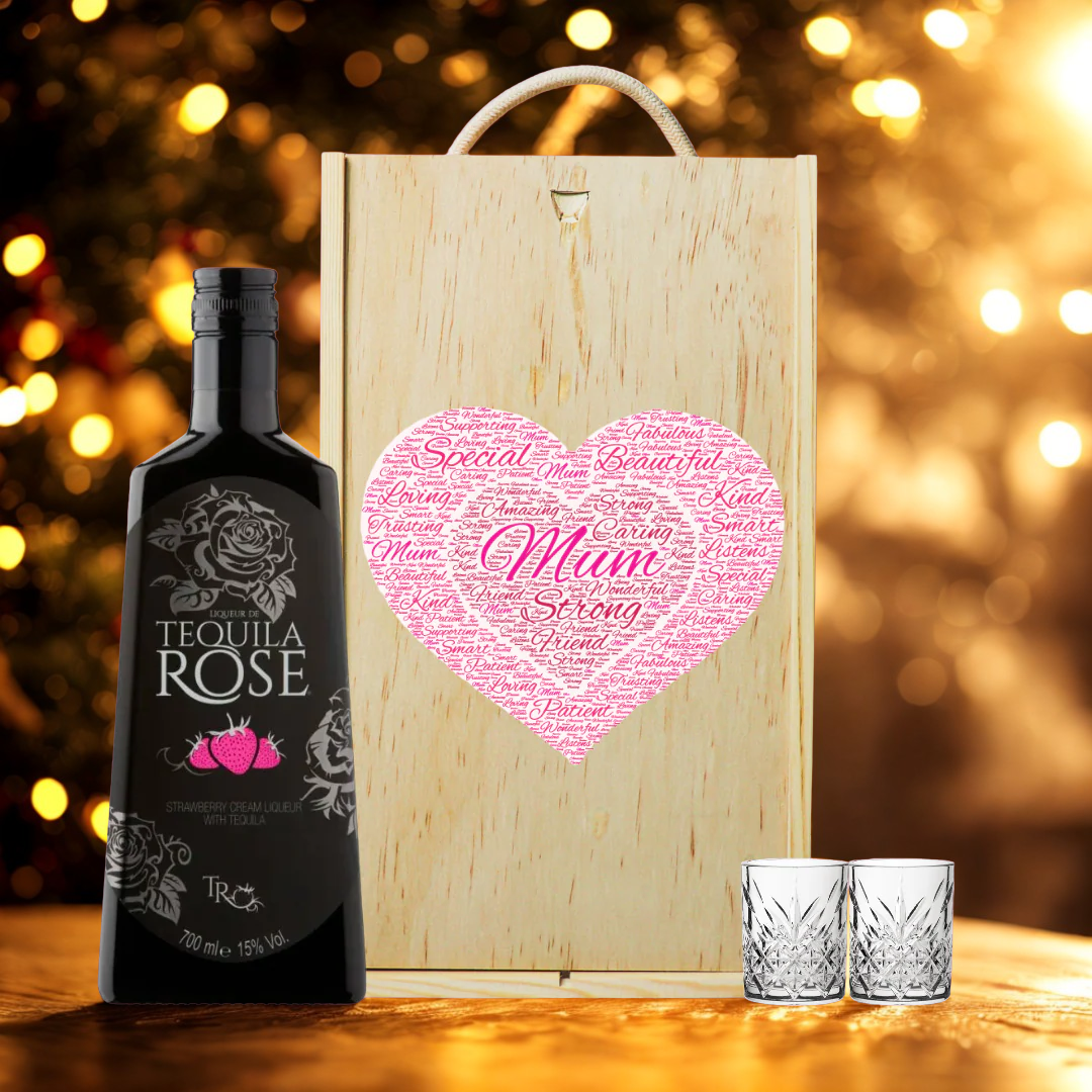 Mum Tequila Rose Gift Set with Shot Glasses (70cl)