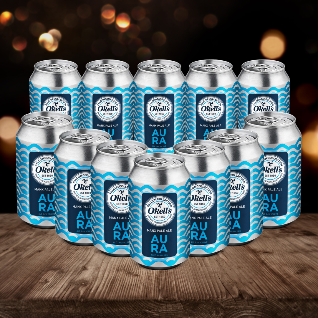 Okell's Isle of Man Manx Pale Ale Aura 330ml Cans - 3.6% ABV (12 Pack) - BEERHUNTER