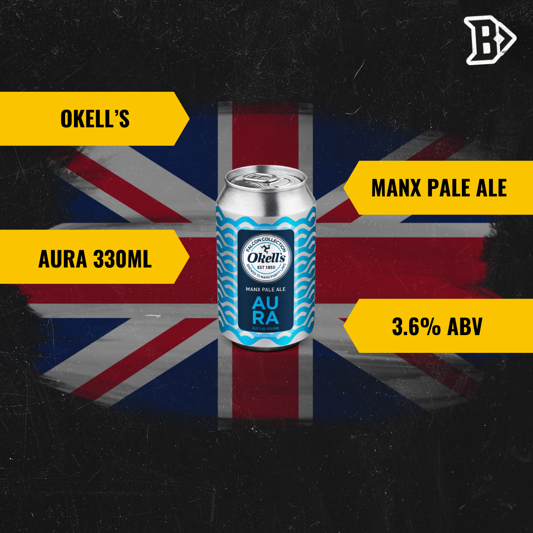 Okell's Isle of Man Manx Pale Ale Aura 330ml Cans - 3.6% ABV (12 Pack) - BEERHUNTER