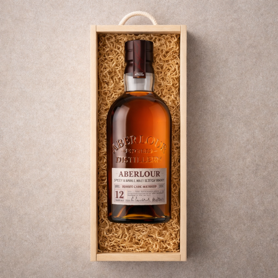 Personalised Aberlour 12 Year Old Single Malt Scotch Whisky Gift Set - 70cl (40% ABV)
