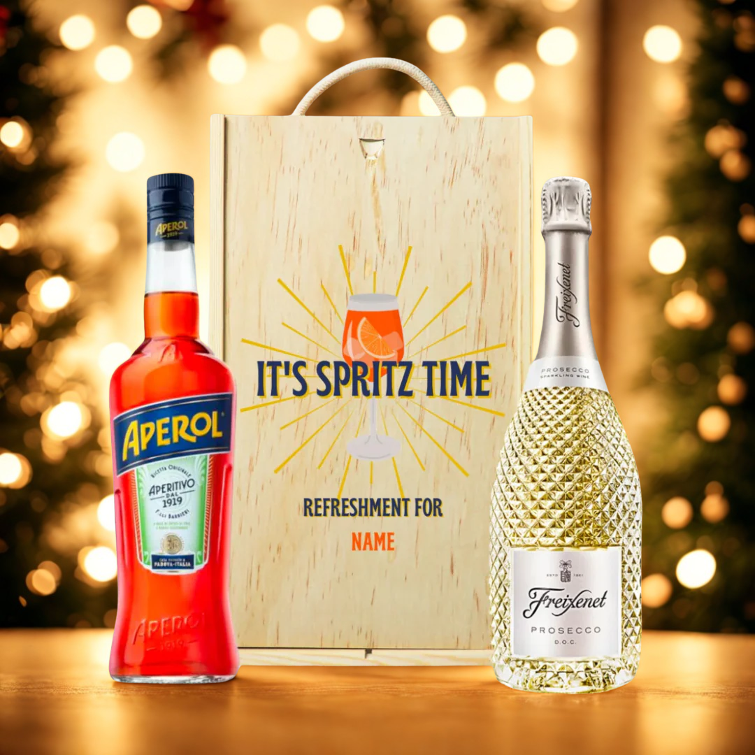Personalised Aperol Spritz Gift Set with Freixenet Prosecco - (11% ABV)