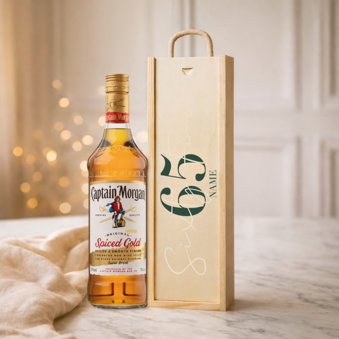 Personalised Birthday Rum Gift Set – 70cl with Personalised Lid
