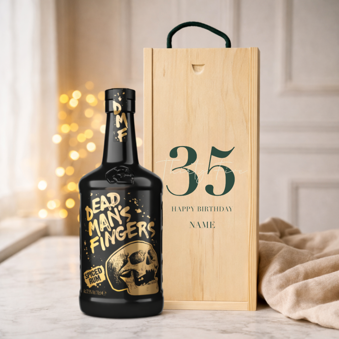 Personalised Birthday Rum Gift Set – 70cl with Personalised Lid