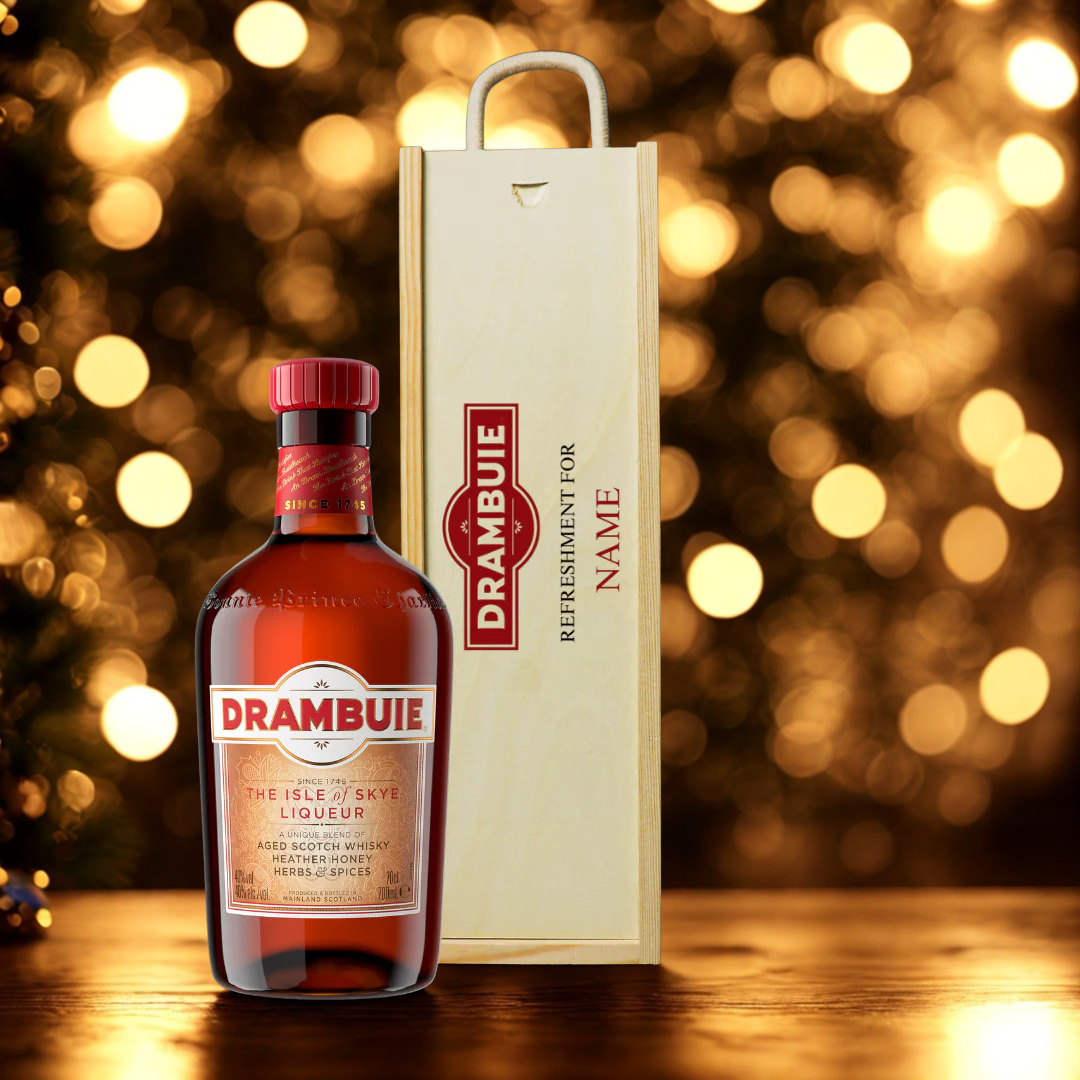 Personalised Drambuie Scotch Whiskey Liqueur Gift Set - 50cl (40% ABV)