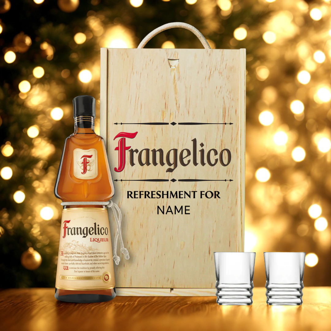Personalised Frangelico Hazelnut Liqueur Gift Set - 70cl (20% ABV)