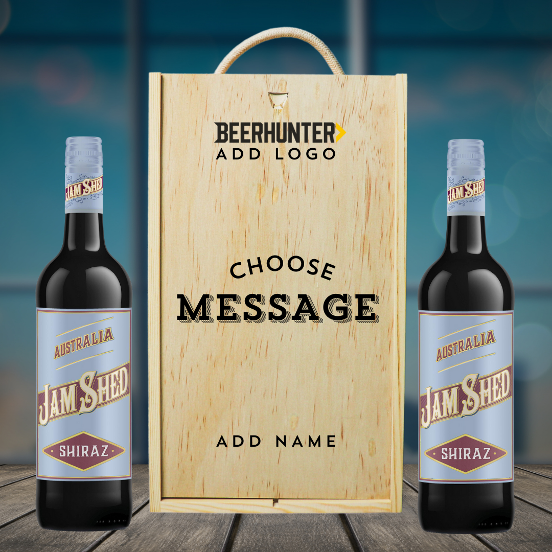 Personalised Jam Shed Corporate Red Wine Gift Set - (2 x 75cl) - BEERHUNTER