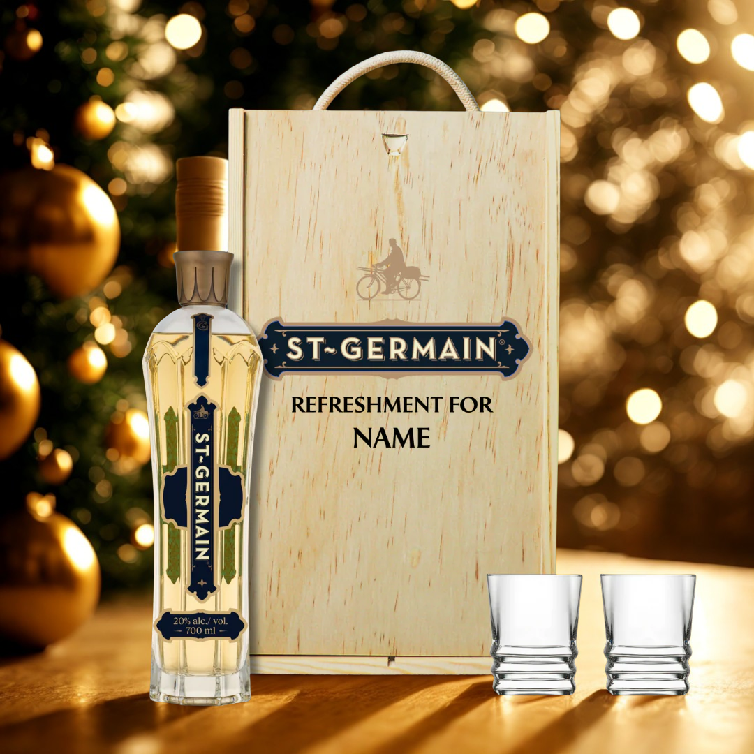Personalised St-Germain Elderflower Liqueur Gift Set - 70l (20% ABV)