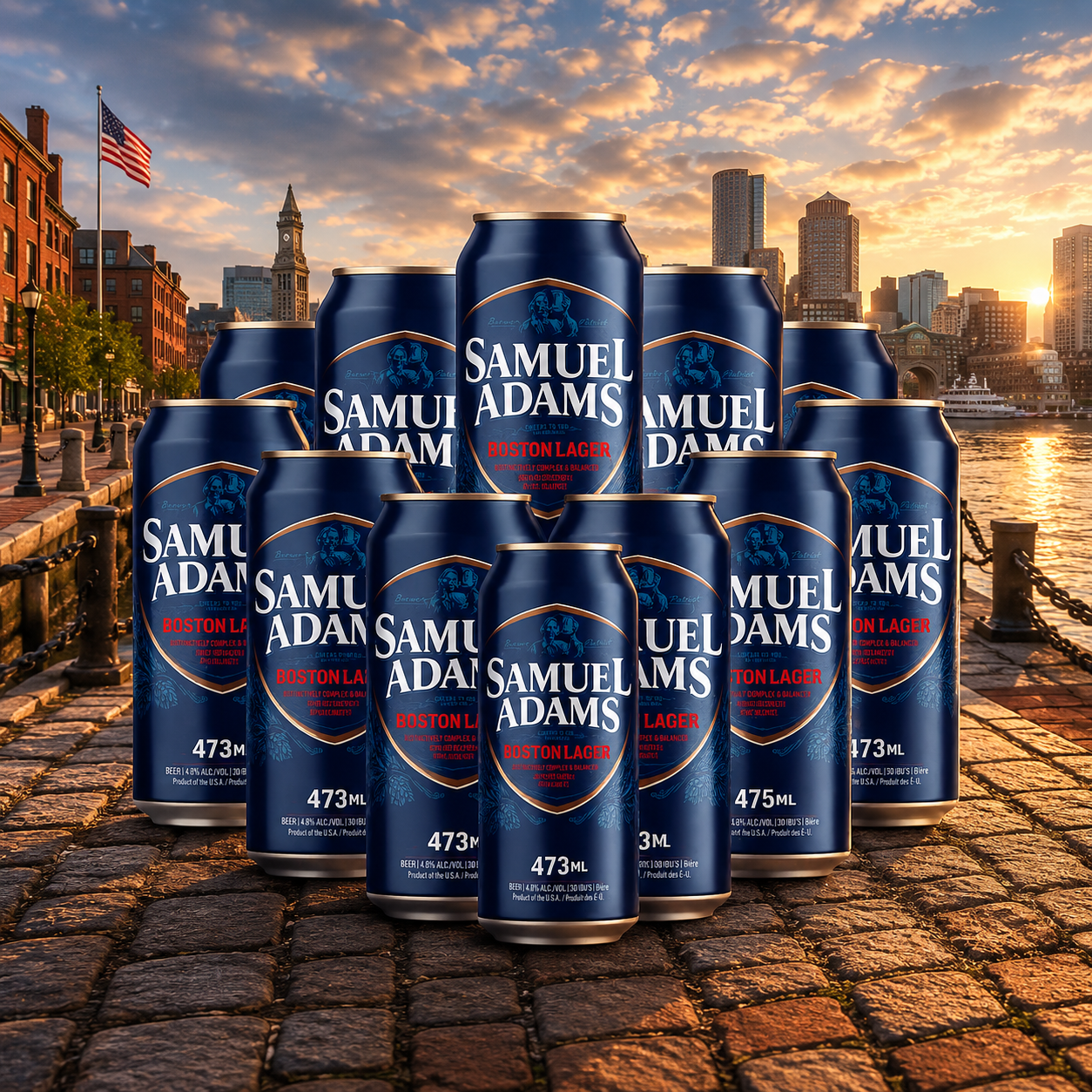 Samuel Adams Boston Lager 473ml Cans (12 Pack) – American Craft Lager Beer 5.0% ABV
