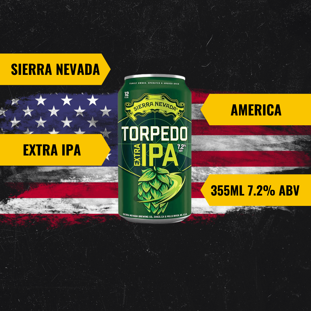 Sierra Nevada Torpedo American Extra IPA 355ml Cans - 7.2% ABV (12 Pack) - BEERHUNTER