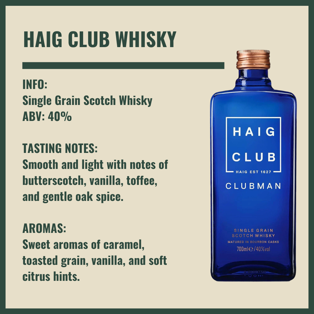Personalised Haig Club Clubman Single Grain Scotch Whisky with Glass in Wooden Box 70cl (40% ABV)