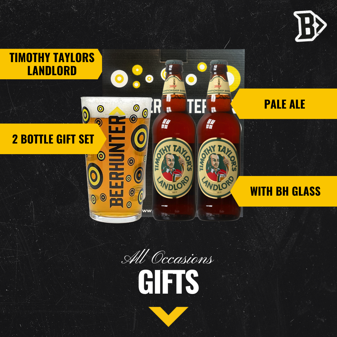 Timothy Taylor's Landlord Pale Ale Gift Set with Glass - 2 Pack (4.1% ABV) - BEERHUNTER